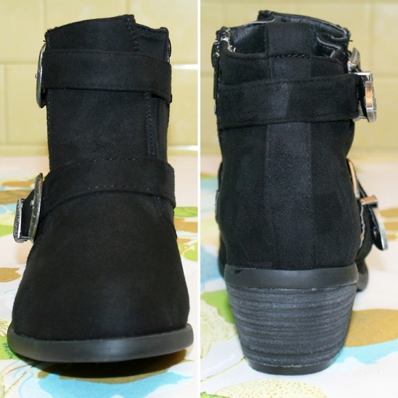 Double Buckle Western Ankle Boots NWT - Picture 4 of 8